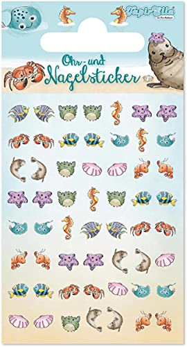 56 Ohr- und Nagelsticker für Kinder und Erwachsene | Sticker Ohrsticker (Meerestiere) von Lutz Mauder