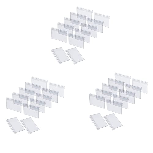 Mauedest Etikettenhalter aus transparentem Kunststoff, 300 Stück, für Etikettenhalter für Einzelhandelspreise auf Regal im Metall (6 x 4 cm) von Mauedest