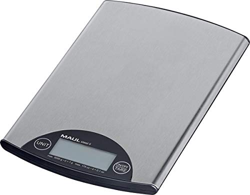 Digitale Briefwaage Maulsteel II, Tragfähigkeit 5 kg, Teilung 1 g, 135 x 14 x 205 mm, hellsilber, inklusive Batterie, 1656096, 1 Stück Digitale Briefwaage Maulsteel II, Tragfähigkeit 5 kg, Teilung 1 g, 135 x 14 x 205 mm, hellsilber, inklusive Batterie, 1656096, 1 Stück von Maul