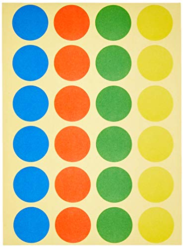 MAUL Klebepunkte Ø19mm (480 Stück) | Klebepunkte bunt in 4 Farben | Zubehör für Moderationskoffer, Flipchart und Moderationskarten | Selbstklebende Sticker | Aufkleber rund für Büro | Bunt von Maul