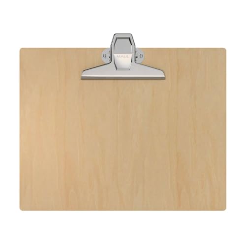 MAUL Klemmbrett A4 MAULtilia | Hochwertiges Klemmbrett Holz im A4 Querformat | Stabiles A4 Klemmbrett zum Aufhängen | Clipboard mit Vintage Klemmer | 26 x 30.7 x 3.74 cm | Braun MAUL Klemmbrett A4 MAULtilia | Hochwertiges Klemmbrett Holz im A4 Querformat | Stabiles A4 Klemmbrett zum Aufhängen | Clipboard mit Vintage Klemmer | 26 x 30.7 x 3.74 cm | Braun von Maul