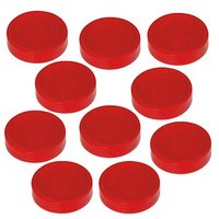 MAUL Magnete rot, Kunststoff Ø 2,9 x 1,2 cm, 10 St. von Maul