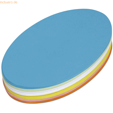 MAUL Moderationskarten Oval 110x190mm sortiert VE=120 stück von Maul