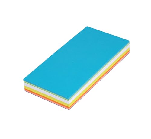 MAUL Moderationskarten rechteckig 205 x 95 mm (120 Stück) | Karteikarten aus Papier | Ideal als Helfer für Präsentationen und Workshops | beidseitig verwendbar | 150 g/m² Papier | Farbig von Maul