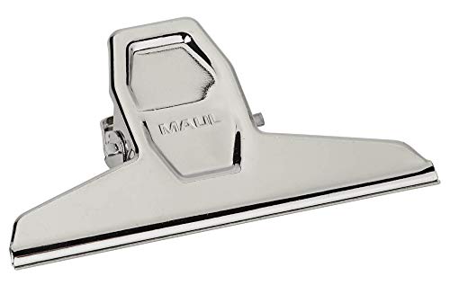 MAUL Papierklemmer MAULpro aus Metall | Moderner Klemmer mit breitem Verschlussclip 12,5 cm und Klemmweite 3 cm | Gadget für Haushalt, Küche und Büro | geeignet für DIY Projekte | Silber MAUL Papierklemmer MAULpro aus Metall | Moderner Klemmer mit breitem Verschlussclip 12,5 cm und Klemmweite 3 cm | Gadget für Haushalt, Küche und Büro | geeignet für DIY Projekte | Silber von Maul