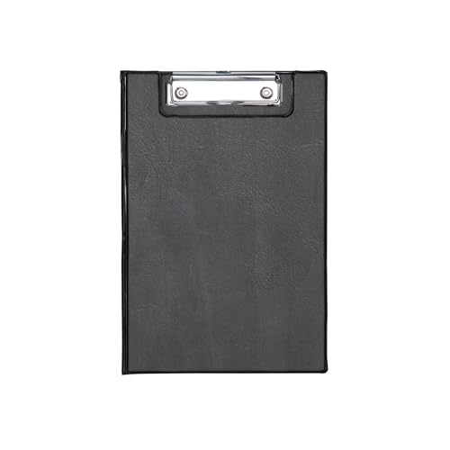 MAUL Schreibmappe A5 | Mappe aus Karton mit Folienüberzug zum Zuklappen | Dokumentenmappe A5 mit Fach für Papier | Praktische Dokumententasche zum Aufhängen | Aktenmappe für Büro | Schwarz von Maul