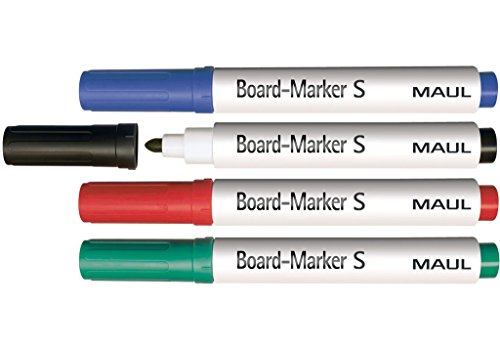 MAUL Whiteboard-Marker, sortiert, 4er-Set, Größe: S von Maul