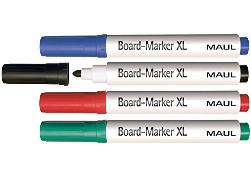 MAUL Whiteboard-Marker, sortiert, 4er-Set, Größe: XL von Maul