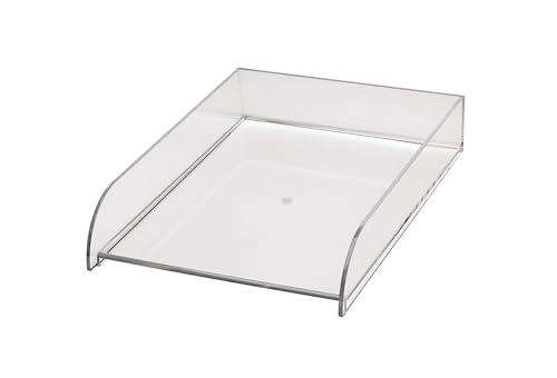 MAUL Briefablage aus Acryl | Elegante Briefablage A4 | Vertikal und treppenförmig stapelbar | Standsichere Dokumentenablage für Büro und Schreibtisch | 24,7 x 33,1 x 6,2 cm | Transparent von Maul