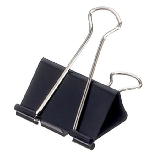 Maul 2143290 Stahl 12pièce (S) Posaune – Büroklammern (schwarz, 12 Stück (S)) von Maul
