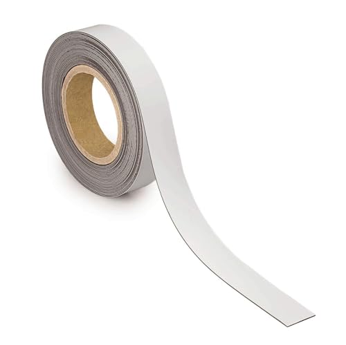 MAUL Kennzeichnungsband 30mm x 1mm | Beschriftbares Band mit magnetischer Rückseite | Vielseitig anwendbar in Büro, Werkstatt, Lager und Küche | Individuell zuschneidbar | 10m Länge | Weiß MAUL Kennzeichnungsband 30mm x 1mm | Beschriftbares Band mit magnetischer Rückseite | Vielseitig anwendbar in Büro, Werkstatt, Lager und Küche | Individuell zuschneidbar | 10m Länge | Weiß von Maul