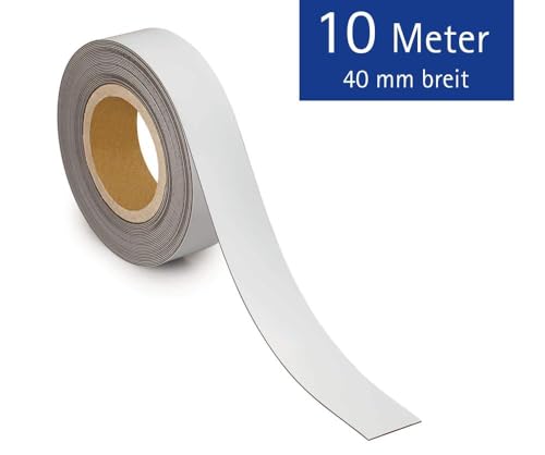 MAUL Kennzeichnungsband 40mm x 1mm | Beschriftbares Band mit magnetischer Rückseite | Vielseitig anwendbar in Büro, Werkstatt, Lager und Küche | Individuell zuschneidbar | 10m Länge | Weiß MAUL Kennzeichnungsband 40mm x 1mm | Beschriftbares Band mit magnetischer Rückseite | Vielseitig anwendbar in Büro, Werkstatt, Lager und Küche | Individuell zuschneidbar | 10m Länge | Weiß von Maul