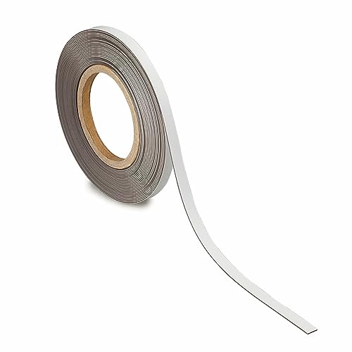 MAUL Kennzeichnungsband 50mm x 1mm | Beschriftbares Band mit magnetischer Rückseite | Vielseitig anwendbar in Büro, Werkstatt, Lager und Küche | Individuell zuschneidbar | 10m Länge | Weiß von Maul