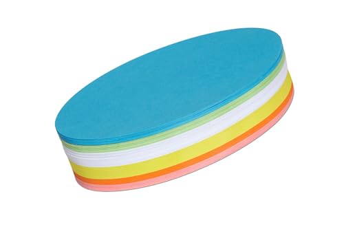 MAUL Moderationskarten oval 110x190mm (250 Stück) | Beschriftbare Karteikarten | Coaching Karten | Präsentationskarten | Moderationskoffer Nachfüllpack | 150 g/m² Papier | Bunt MAUL Moderationskarten oval 110x190mm (250 Stück) | Beschriftbare Karteikarten | Coaching Karten | Präsentationskarten | Moderationskoffer Nachfüllpack | 150 g/m² Papier | Bunt von Maul