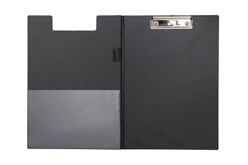 MAUL Schreibmappe A4 | Mappe aus Pappe mit Folienüberzug zum Zuklappen | Dokumentenmappe A4 mit Fach für Papier | Praktische Dokumententasche zum Aufhängen | Aktenmappe für Büro | Schwarz MAUL Schreibmappe A4 | Mappe aus Pappe mit Folienüberzug zum Zuklappen | Dokumentenmappe A4 mit Fach für Papier | Praktische Dokumententasche zum Aufhängen | Aktenmappe für Büro | Schwarz von Maul