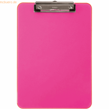 Maul Schreibplatte Maulneon A4 hoch Kunststoff transparent pink von Maul