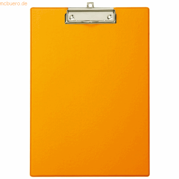 12 x Maul Schreibplatte mit Folienüberzug A4 hoch orange von Maul