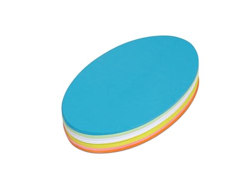 Maul Moderationskarten oval, | Seminarkarten | Kanban Karten | Präsentationskarten | Moderationskoffer Nachfüllpack | 110 x 190 mm, 150 g/m² Papier, beidseitig verwendbar, farbig sortiert, 120 Stück von Maul