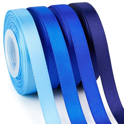 Mauproy 4 Rollen blaues Satinband, 0,9 cm von Mauproy