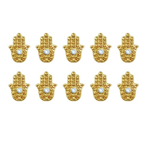 10 Stück Nagelanhänger mit Ägypten-Thema, Punk-Stil, Nagelkunst-Dekorationen für DIY-Acryl-Nägel, vollständige Abdeckung, zum Aufdrücken auf Nagelkunst-Design-Zubehör von Mauqfra