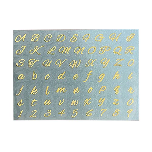 Scrapbooking Aufkleber Dekorative Alphabet Aufkleber für Nail Art Epoxidharz Handwerk Kleine Klebebuchstaben Alphabet Aufkleber Harz Füllmaterial von Mauqfra