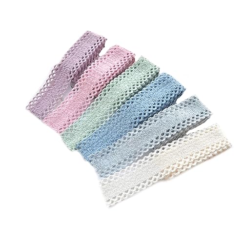 6 Rollen Spitzenband in verschiedenen Farben, 4,5 cm breit, Spitzenrand zum Nähen, Basteln, Kleidung, Nähen, Geschenkverpackungen, Party-Dekoration 6 Rollen Spitzenband in verschiedenen Farben, 4,5 cm breit, Spitzenrand zum Nähen, Basteln, Kleidung, Nähen, Geschenkverpackungen, Party-Dekoration von Mausouca