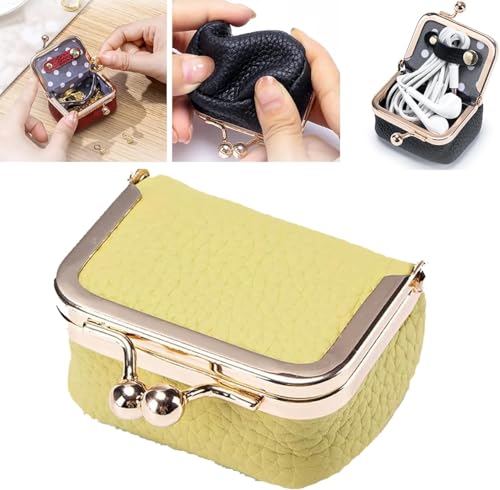 MavChanolia Mini-Schmuckschatulle aus echtem Leder, modische, schlichte Schmucktasche, Organizer-Box für Ohrringe und Halsketten von MavChanolia