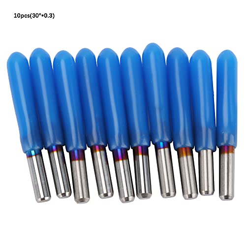 10pcs 3.175 Premium -Qualität Wolfram Stahl -Stahl -PCB -Gravur -CNC -Router -Werkzeug für Holzbearbeitungsbegeisterte ()30 °*0,3)) von Mavaol