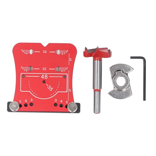 35 -mm -Scharnierlochöffner lebiger Aluminium -Legierungsbohranleitung und Bit für Holzbearbeitungsprojekte (Red) von Mavaol