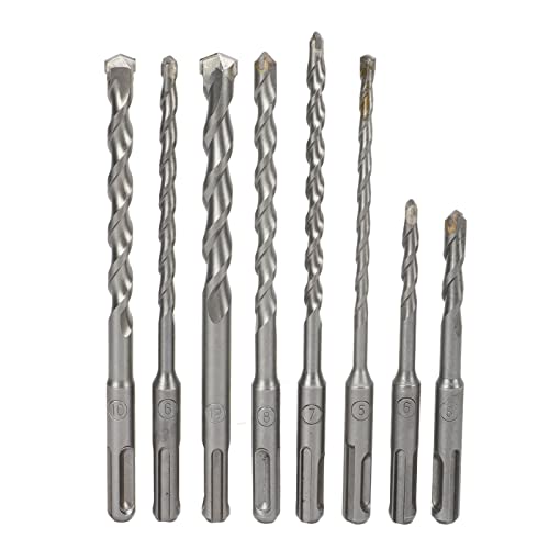 8pcs Carbid -Spitze Hammerbohrmaschine Bit Set für Betonbohrkit Dual Flute 40CR Material 8pcs Carbid -Spitze Hammerbohrmaschine Bit Set für Betonbohrkit Dual Flute 40CR Material von Mavaol