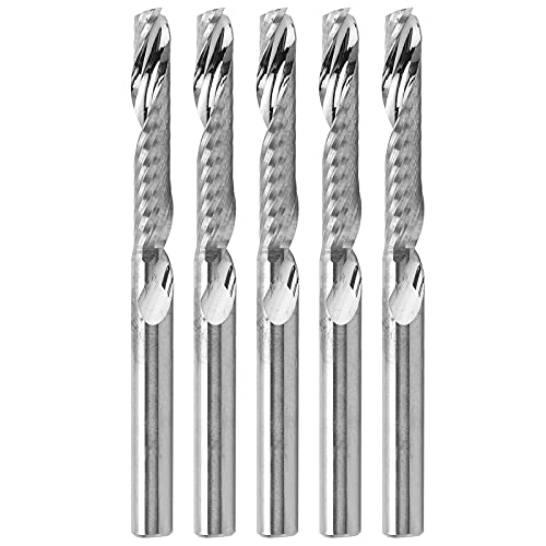 Einzelflöte spiralische Härte Endmühlenschneiderholzschnitzer für Bearbeitungsarbeiten, 5pcs von Mavaol