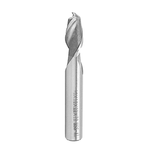 Hochgeschwindigkeitsstahl 2 -Flex -Spiralendmühle Straight Shank CNC Mahlen Cutter Tool Hardware für Holz -Acrylaluminium (10 * 10 * 22 * 72) von Mavaol
