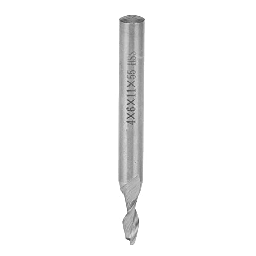 Hochgeschwindigkeitsstahl 2 -Flex -Spiralendmühle Straight Shank CNC Mahlen Cutter Tool Hardware für Holz -Acrylaluminium (4 * 6 * 11 * 55) von Mavaol