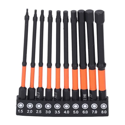 Magnetischer S2 -Legierungs -Stahl -Sechskantschlüssel Bohrmaschine Bit Set mit Lagerregal Impact Metrik -Sechskantbohrer für verschiedene Aufgaben von Mavaol