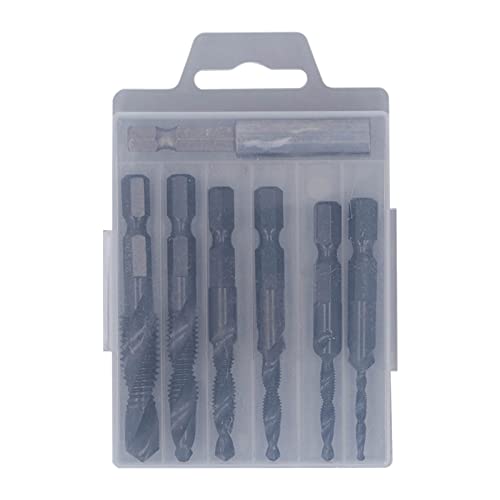 Mavaol 6-teiliges Bohrer-Gewindebohrer-Senker-Set, Hochgeschwindigkeitsstahl HSS, Größen M3 M10, präzises Gewindeschneiden und Bohren, für Metall, Stahl, Aluminium, Gusseisen Mavaol 6-teiliges Bohrer-Gewindebohrer-Senker-Set, Hochgeschwindigkeitsstahl HSS, Größen M3 M10, präzises Gewindeschneiden und Bohren, für Metall, Stahl, Aluminium, Gusseisen von Mavaol