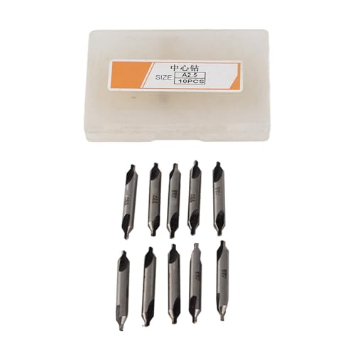 Mittelbohrbit Set Hochgeschwindigkeit Stahl 4341 Straight Shank Bohrwerkzeuge 2,5 mm für Metallholz Kunststoff von Mavaol