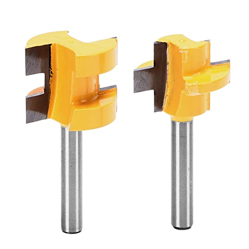 Router Bit Zungenrille Cutter Set stabile Werke 2pcs Kit Holzbearbeitung (1/4 Inch Shank) von Mavaol