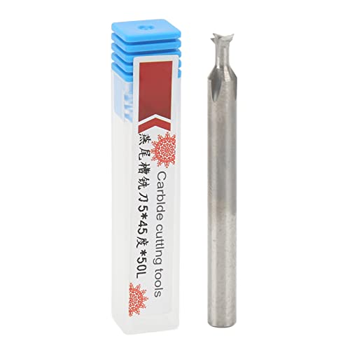 Schwalbenschwanz -Endmühlenschneider hohe Härtelegierung 5mm 4 Flöten schnell Bohrmahlen Cutter Industrie (5 X 45° X 50L) von Mavaol