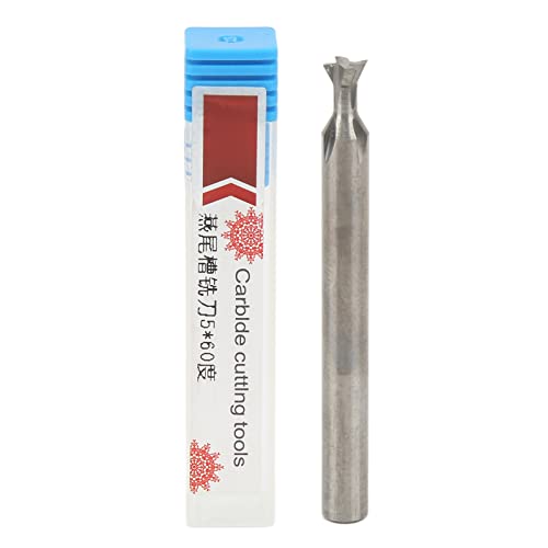 Schwalbenschwanz -Endmühlenschneider hohe Härtelegierung 5mm 4 Flöten schnell Bohrmahlen Cutter Industrie (5 X 60° X 50L) von Mavaol