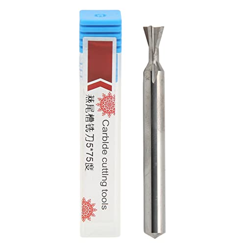 Schwalbenschwanz -Endmühlenschneider hohe Härtelegierung 5mm 4 Flöten schnell Bohrmahlen Cutter Industrie (5 X 75° X 50L) von Mavaol