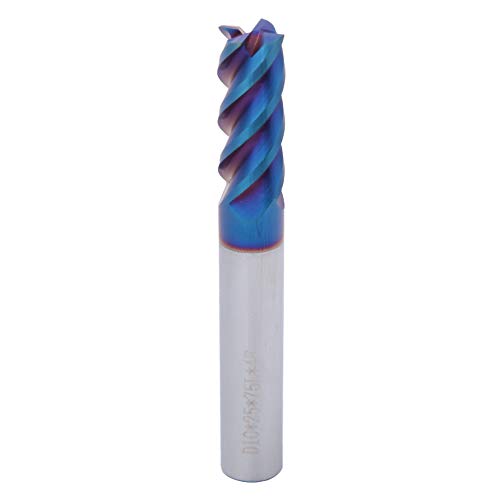 Wolframstahl Blau NACO Beschichtet HRC65 ° Frässchneider 10 mm Klingen Durchmesser ideal für hochharte Teile CNC-Maschinen (10 * 25 * 10D*75L) von Mavaol
