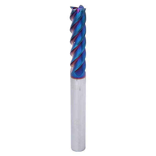 Wolframstahl Blau NACO Beschichtet HRC65 ° Frässchneider 10 mm Klingen Durchmesser ideal für hochharte Teile CNC-Maschinen (10 * 40 * 10D*100L) von Mavaol