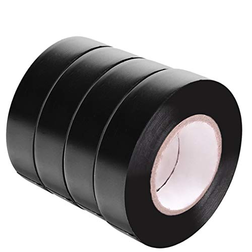 Maveek Isolierband 4 Rollen, 15 mm x 15 m Isolierband Schwarz, Wasserdicht PVC Klebeband Elektriker Klebeband für Kabelisolierung, Bündelung und Reparatur von Maveek