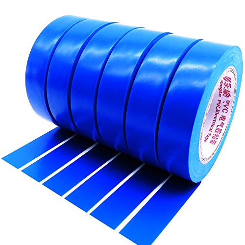 Maveek Isolierband Blau, 6 Rollen 15mm x 15 m isolierband Wasserdicht Elektrisch PVC klebeband für kabel isolierung, Reparatur und Bündelung von Kabeln Maveek Isolierband Blau, 6 Rollen 15mm x 15 m isolierband Wasserdicht Elektrisch PVC klebeband für kabel isolierung, Reparatur und Bündelung von Kabeln von Maveek