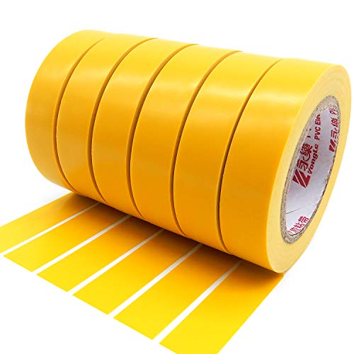 Maveek Isolierband Gelb, 6 Rollen 15mm x 15 m isolierband Wasserdicht Elektrisch PVC klebeband für kabel isolierung, Reparatur und Bündelung von Kabeln Maveek Isolierband Gelb, 6 Rollen 15mm x 15 m isolierband Wasserdicht Elektrisch PVC klebeband für kabel isolierung, Reparatur und Bündelung von Kabeln von Maveek