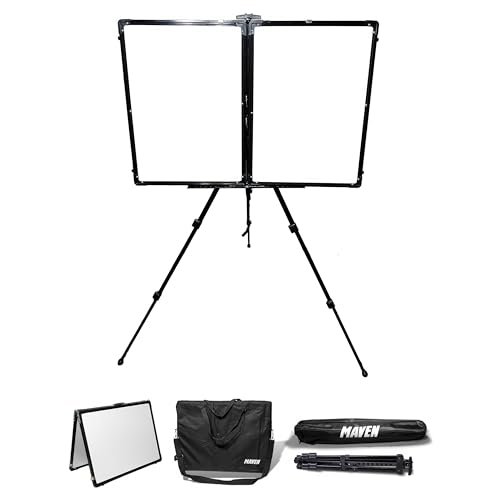 Maven Tragbares Whiteboard, faltbar, Reise-Whiteboard mit Ständer, Staffelei, leicht, leicht trocken abwischbar Maven Tragbares Whiteboard, faltbar, Reise-Whiteboard mit Ständer, Staffelei, leicht, leicht trocken abwischbar von Maven