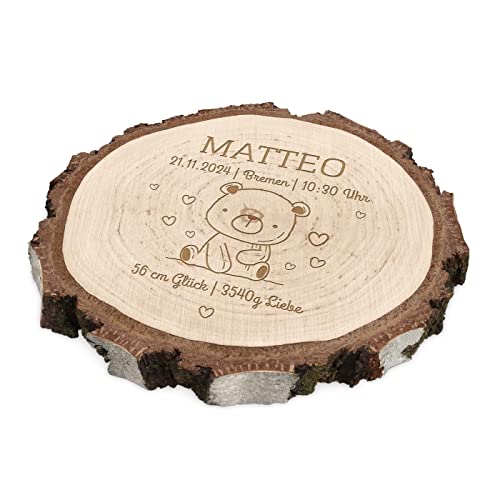 Maverton Deko Holzkreise rund mit Gravur - Durchmesser: 16-22 cm - Dicke: 1,5-2,5 cm - Baumscheibe aus Naturholz - unbehandeltes Birkenholz - zum Geburtstag für Männer - Teddybär Maverton Deko Holzkreise rund mit Gravur - Durchmesser: 16-22 cm - Dicke: 1,5-2,5 cm - Baumscheibe aus Naturholz - unbehandeltes Birkenholz - zum Geburtstag für Männer - Teddybär von Maverton
