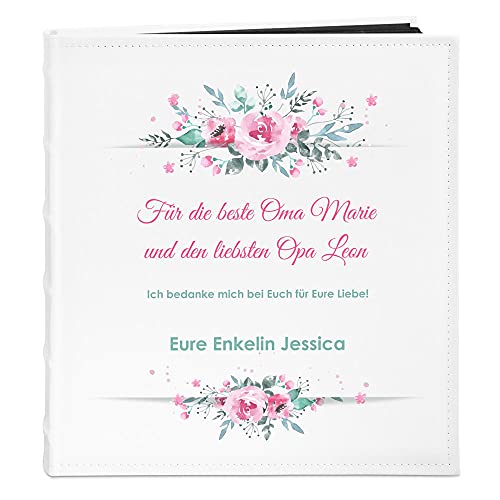 Maverton Fotoalbum zum Selbstgestalten mit Aufdruck - für 240 Fotos 10x15-60 schwarze Seiten - Größe 33x30cm - Weiß - personalisierte Geschenke zum Hochzeitstag zur Hochzeit Maverton Fotoalbum zum Selbstgestalten mit Aufdruck - für 240 Fotos 10x15-60 schwarze Seiten - Größe 33x30cm - Weiß - personalisierte Geschenke zum Hochzeitstag zur Hochzeit von Maverton