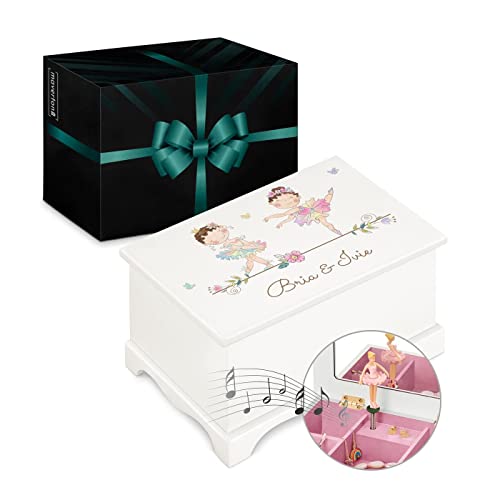 Maverton Herz Schmuckkästchen mit Aufdruck - Schmuckschatulle mit Spieluhr Ballerina - Musikschmuckdose in Herzform für Mädchen - Jewelkeeper zur Taufe zur Erstkommunion - zum Geburtstag - Ballerinas Maverton Herz Schmuckkästchen mit Aufdruck - Schmuckschatulle mit Spieluhr Ballerina - Musikschmuckdose in Herzform für Mädchen - Jewelkeeper zur Taufe zur Erstkommunion - zum Geburtstag - Ballerinas von Maverton