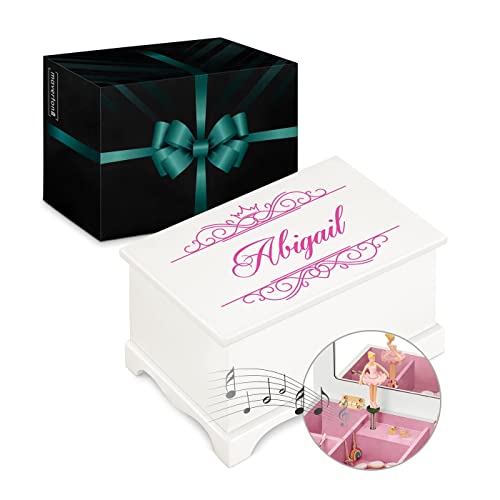 Maverton Jewelkeeper mit Aufdruck - Schmuckschatulle mit Spieluhr Ballerina - Musikschmuckdose für Mädchen - Schmuckkästchen zur Taufe - zur Erstkommunion - zum Geburtstag - ohne Schublade - Ornament Maverton Jewelkeeper mit Aufdruck - Schmuckschatulle mit Spieluhr Ballerina - Musikschmuckdose für Mädchen - Schmuckkästchen zur Taufe - zur Erstkommunion - zum Geburtstag - ohne Schublade - Ornament von Maverton